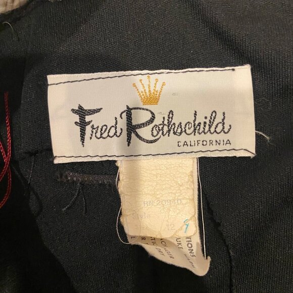 Fred Rothschild Vintage Sheath Dress With Fringe Size 12 - Picture 3 of 13